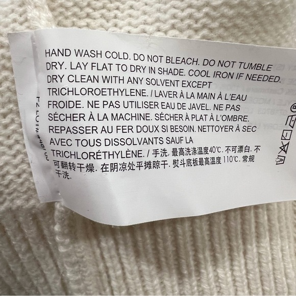 Theory Cropped Cardigan Sweater, Ivory, 100% Cashmere, Small, Pristine EUC - Picture 11 of 16